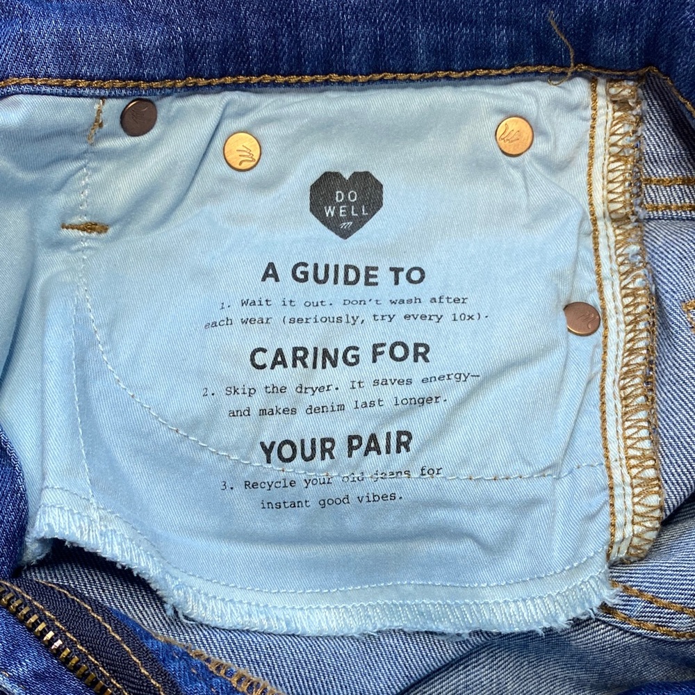 Madewell Distressed Blue Flare Jeans - Picture 7 of 8